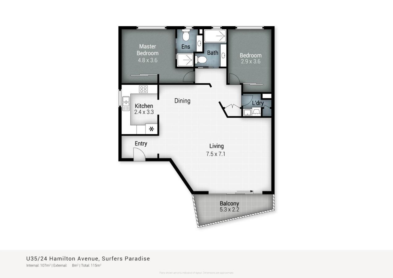 Coco Bella Retreat In Central Surfers - Sleeps 6-8 Guldkusten Exteriör bild